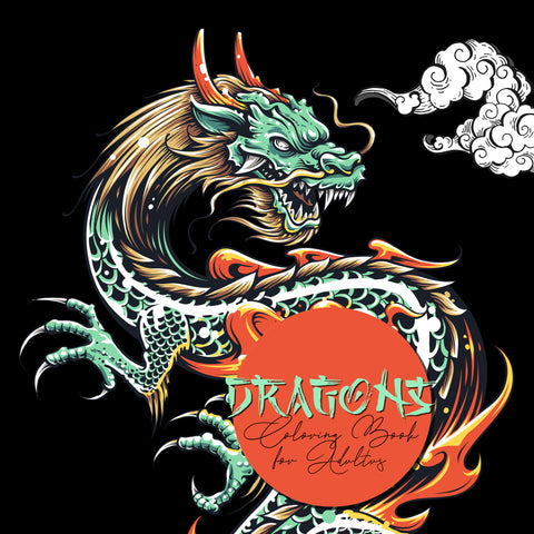 dragons coloring book for adults