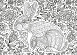 easter bunny coloring book for adults