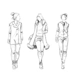 winter clothes fashion design drawing