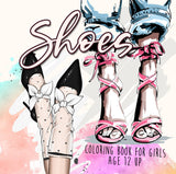 shoes coloring book for girls age 12 up