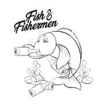 funny fishing drawing