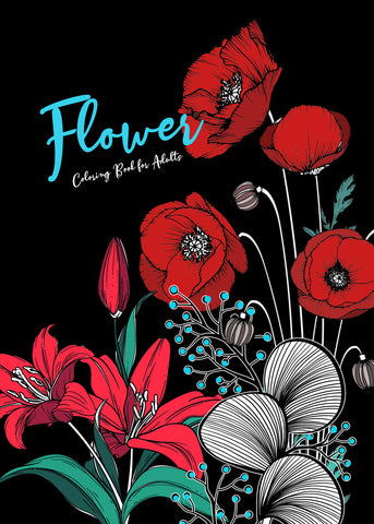 flower coloring book for adults flowers