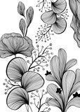 abstract flowers coloring book for adults
