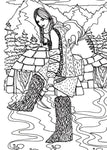 traditional folklore coloring book for adults