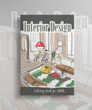 interior design coloring book for adults