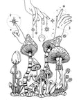 magic mushrooms coloring book for adults