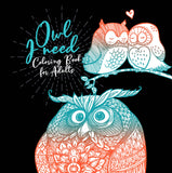 owl coloring book for adults