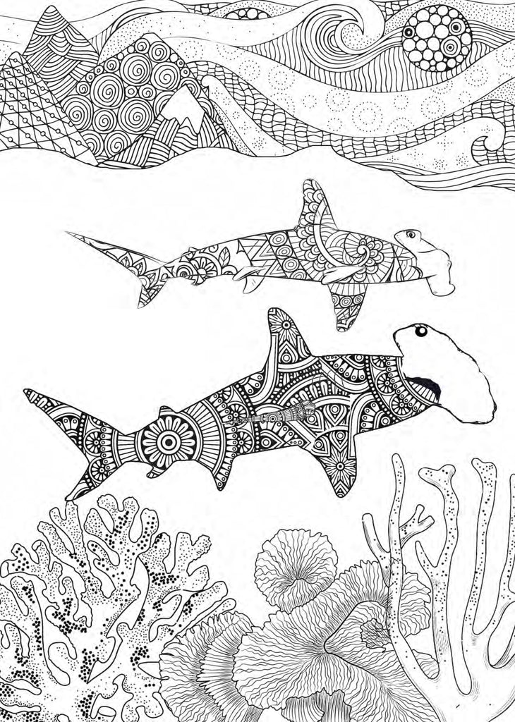 Coloring Books For Teens: Sharks & More: Advanced Ocean Coloring Pages for  Teenagers, Tweens, Older Kids, Underwater Ocean Theme, Zendoodle Anim  (Paperback)