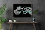 octopus drawing framed