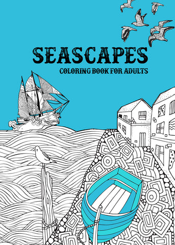 seascapes coloring book for adults